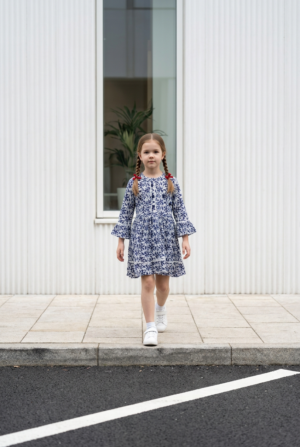 Blue Blossom Girls Dress