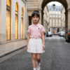 Girls Polo T-Shirt & Pleated Skirt Dress