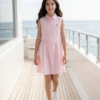 Summer Breeze Girls Sleeveless Shirt Dress