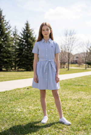 Coastal Breeze Girls Shirt Dress