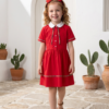 Heritage Charm Girls Collar Dress