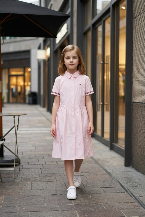 Classic Charm Girls Shirt Dress
