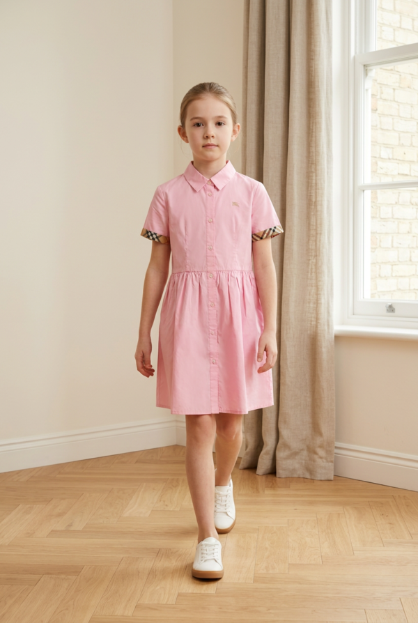 Classic Charm Girls Shirt Dress