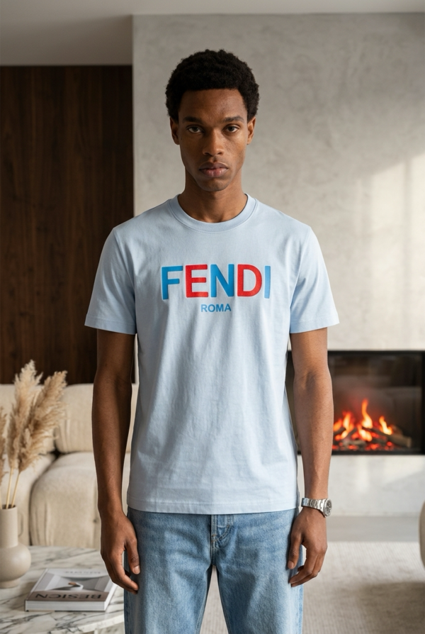 Premium Fendi Roma Graphic Cotton T-Shirt