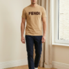 Premium Fendi Roma Graphic Cotton T-Shirt