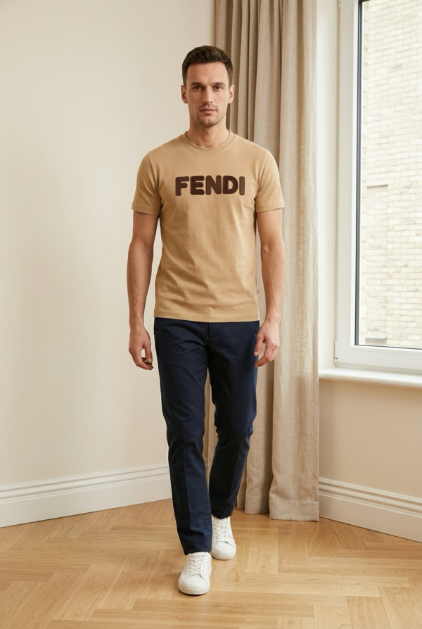 Premium Fendi Roma Graphic Cotton T-Shirt