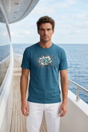Premium Fendi Roma Graphic Cotton T-Shirt