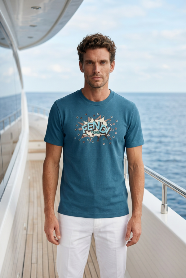 Premium Fendi Roma Graphic Cotton T-Shirt