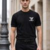 Premium Contrast Stitch Knit Logo T-Shirt