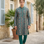Emerald Bloom Floral Printed Kurta