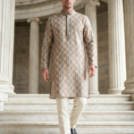 Vintage Mosaic Printed Jacquard Kurta