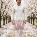 Ivory Rose Heritage Embroidered Kurta