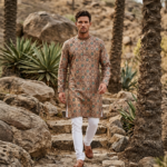 Earthy Geometric Heritage Kurta