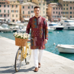 Maroon Heritage Geometric Printed Kurta