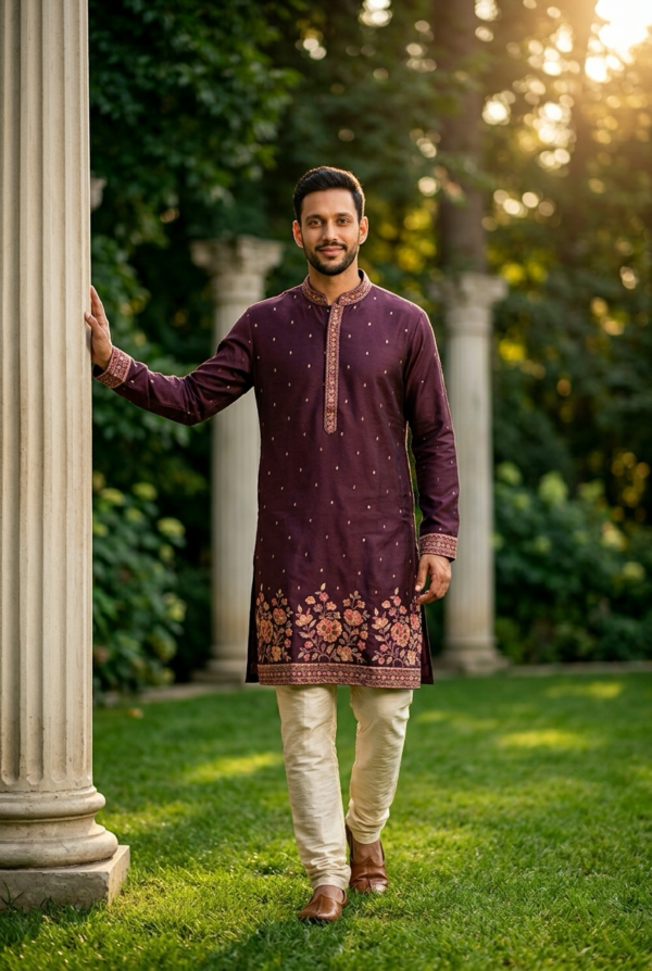 Shahi Gulkaar Kurta