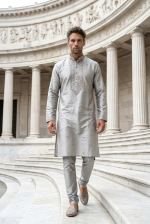 Shehzaada Silver Kurta