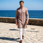 Coastal Rose Embroidered Kurta