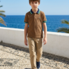 Premium Contrast Collar Kids Polo T-Shirt