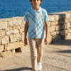 Classic Check Pattern Kids Polo T-Shirt