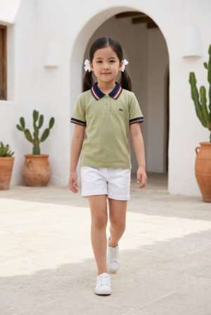 Premium Contrast Collar Kids Polo T-Shirt