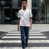 Classic Check Pattern Kids Polo T-Shirt