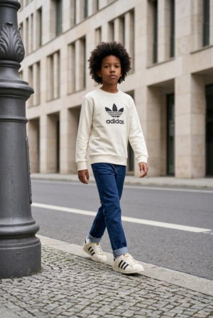 Classic Trefoil Full-Sleeve Cotton T-Shirt