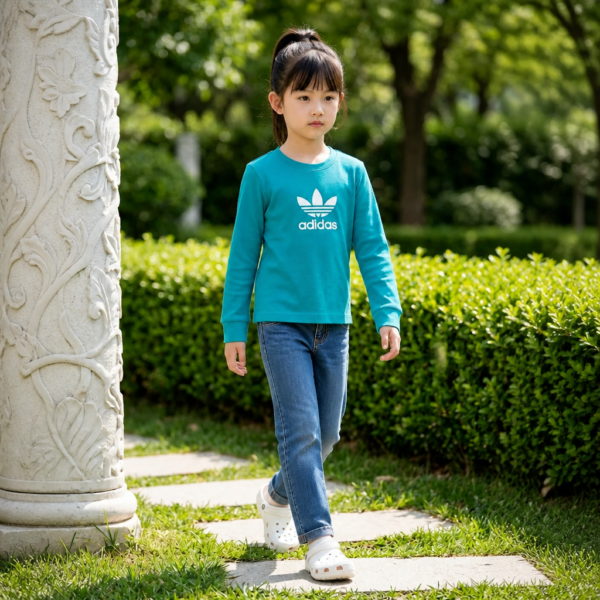 Classic Trefoil Full-Sleeve Cotton T-Shirt