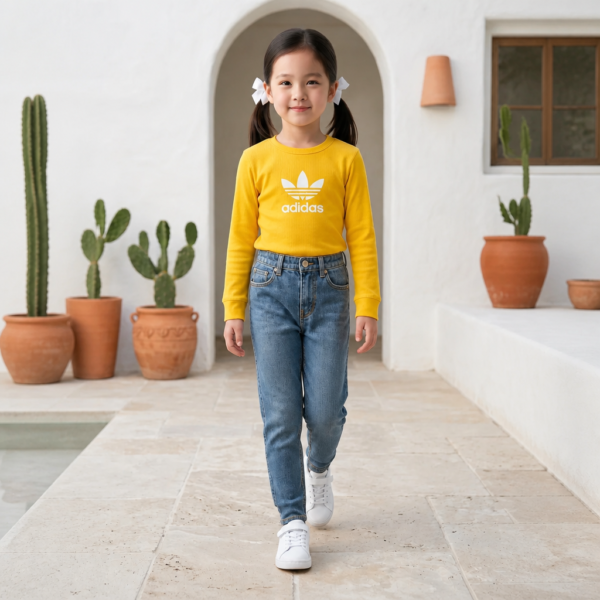 Classic Trefoil Full-Sleeve Cotton T-Shirt