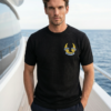 Premium Voyage Black Textured T-Shirt