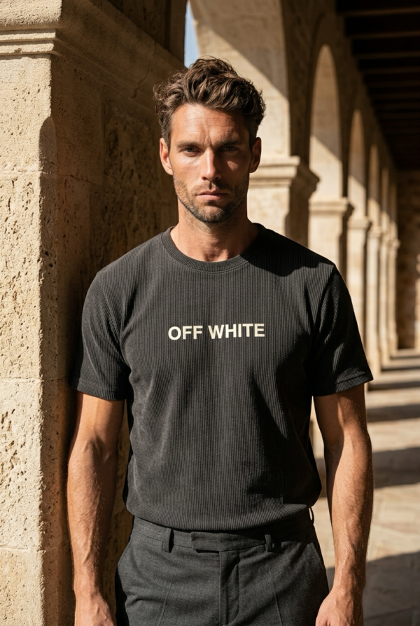 Off White Signature Ribbed T-Shirt