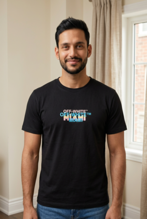 Miami Graphic Black T-Shirt