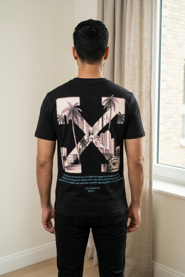 Miami Graphic Black T-Shirt