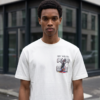 Premium Off-White Abstract Graphic T-Shirt